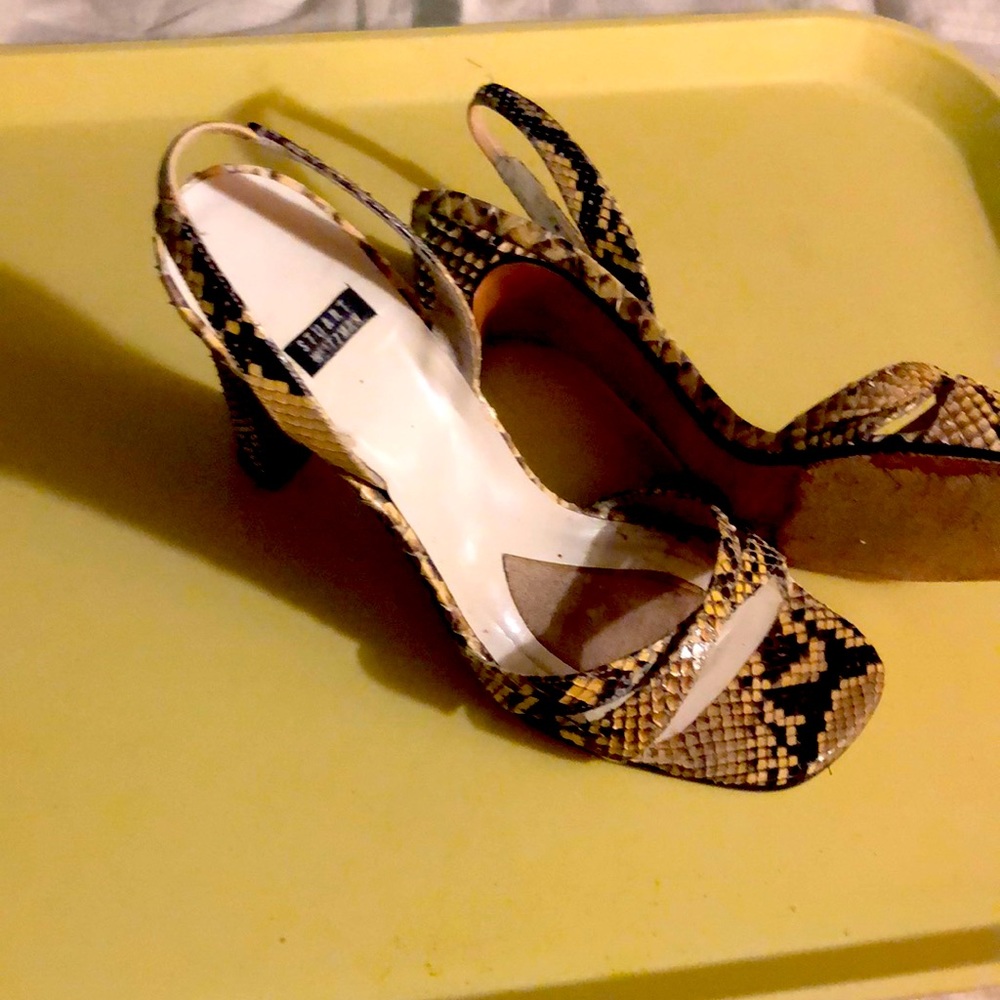 Vintage snakeskin sandal high heels